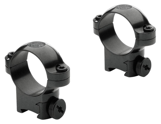 Leupold Ringmounts Rimfire Scope Ring Set .22 Rimfire Dovetail High 1" Tube Black Gloss Steel - 030317542344