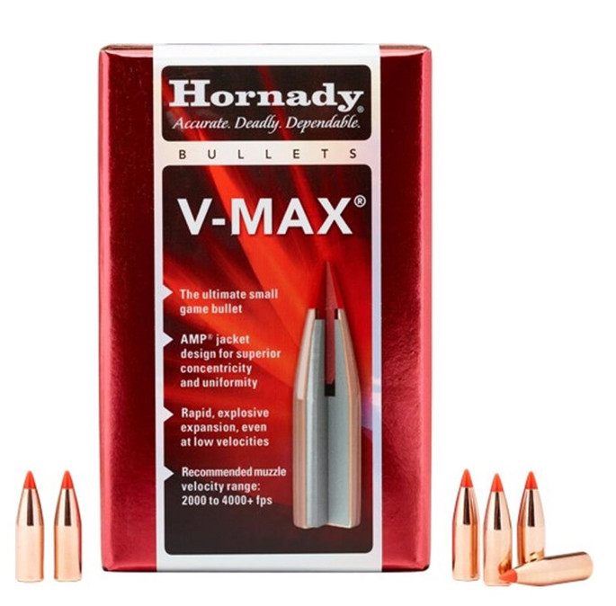 Hornady 2207 V-Max  5.45 Cal .222 60 gr V-Max 100 Per Box - 090255222074