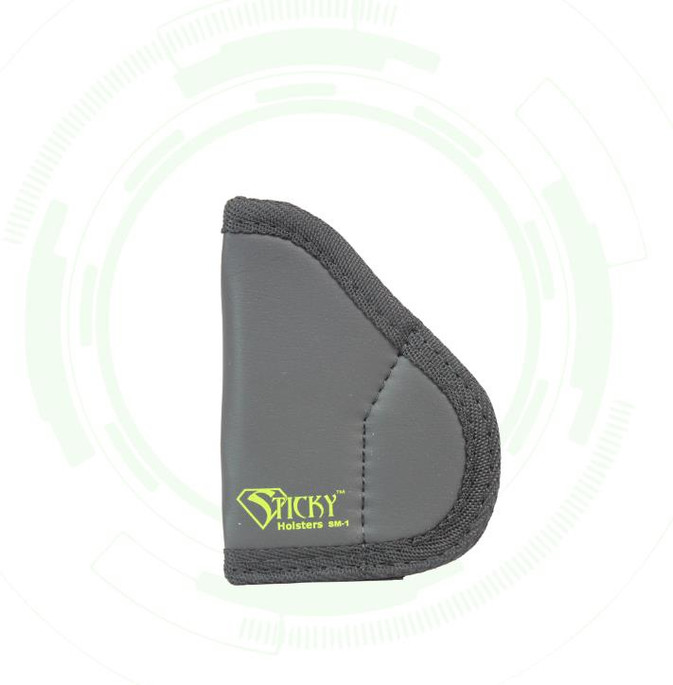 Sticky Holsters SM-1 NAA Black Widow Latex Free Synthetic Rubber Black w/Green Logo - 858426004559