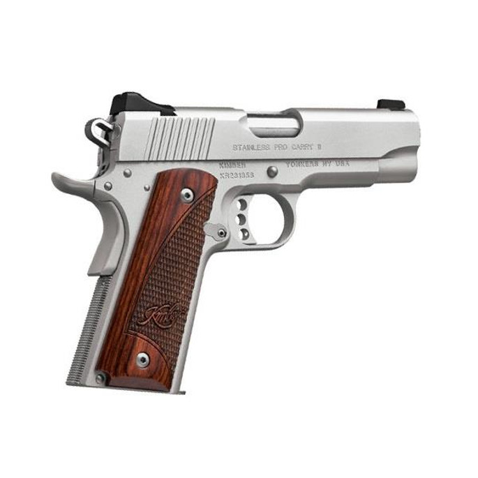 Kimber .45 ACP Stainless Pro Carry II 4" 7+1 Aluminum Frame Rosewood Grips - 669278323244