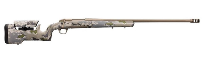 Browning X-Bolt Hells Canyon Max Long Range 6.8 Western 3+1 26" Heavy Barrel, Recoil Hawg Muzzle Brake, Smoked Bronze Cerakote, OVIX Camo Max Adjustable Comb Stock, Suppressor & Optics Ready - 0236148