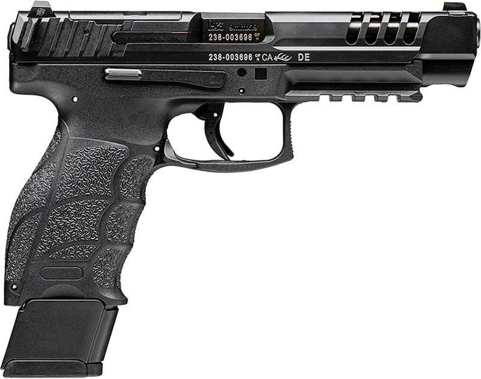 HK VP9L Optics Ready 9mm Luger 5" 20+1 (2) Black Black Steel Slide Black Interchangeable Backstrap Grip - 642230262119