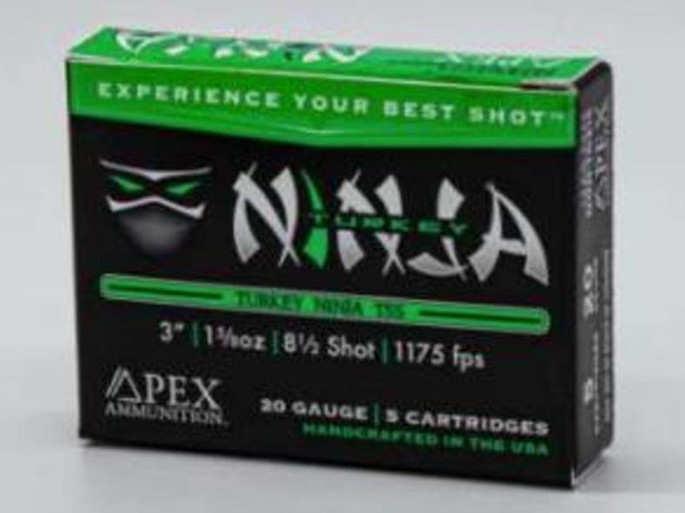 Apex Ammunition Turkey Ninja TSS 20ga 3" #8.5 Shot - 1-5/8oz - 5/Box - 850010408217