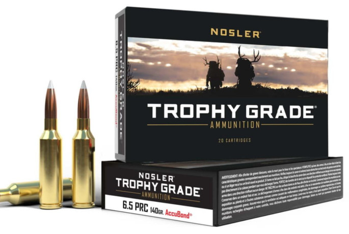 Nosler Trophy Grade  6.5 PRC 140 gr 2900 fps Nosler AccuBond 20 Bx/10 Cs - 054041610148