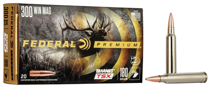 Federal Premium Brass .300 Win Mag 180-grain 20-rounds BTSX - 029465097202