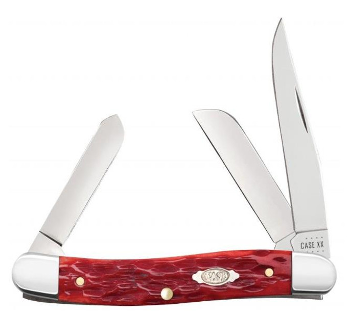 Case XX™ Jigged Dark Red Bone Medium Stockman Knife Carbon Steel Pocket - 021205319513