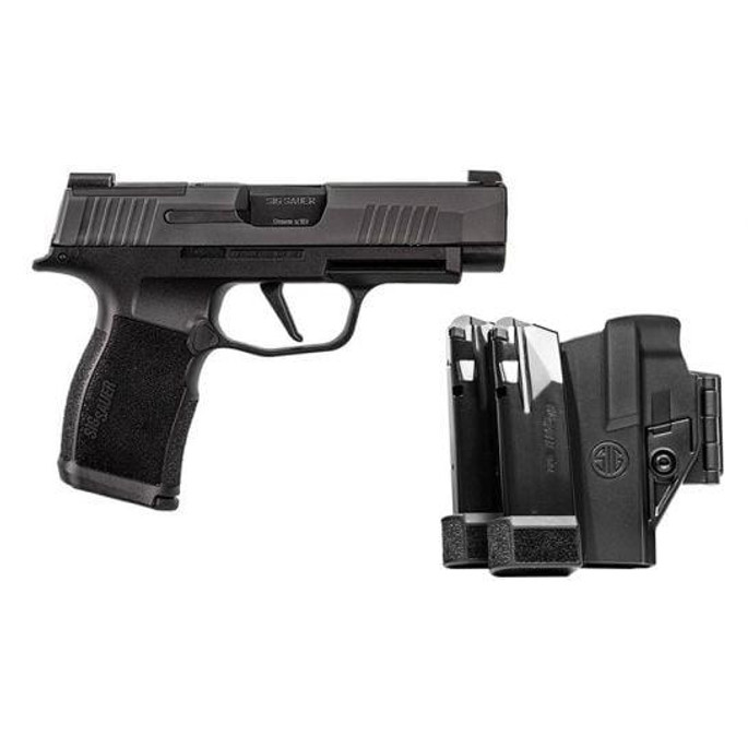 Sig Sauer P365xl Tacpac 9mm Pistol With Holster And 3 Magazines, Black - 798682658861