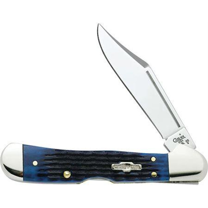 Case Mini Copperlock Blue Bone Lockback Folding Pocket Knife - 021205028644