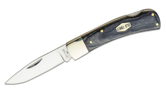 Old Timer Heritage Series Bruin 50th Anniversary 2.80" Drop Point Plain D2 Steel Blade - 661120106883