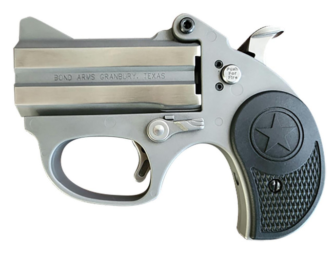 Bond Arms Stinger 9mm Luger 2.5" Matte Stainless Steel Double Barrel | Black Rubber Grip, Manual Safety - 855959005930