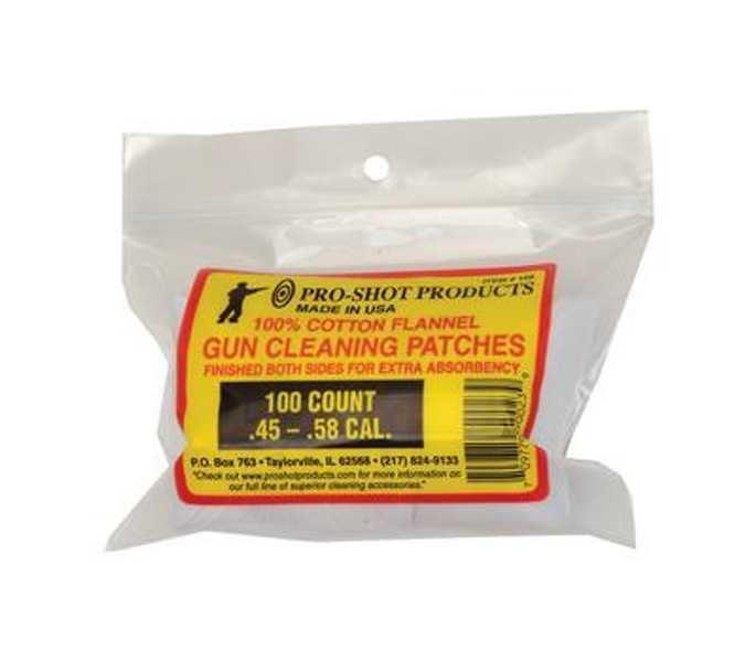 Cotton Flannel Patches .45-.58 Black Powder Caliber 2.5 Inch Round 100 Per Bag - 709779500239