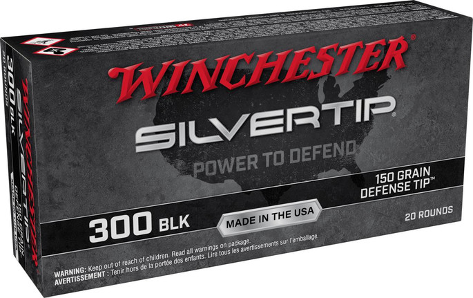 Winchester Silvertip .300 Blackout 150 Grain Defense Tip | 20 Rounds - 020892229891