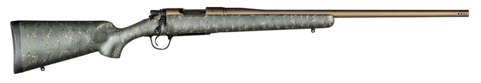 Christensen Arms Mesa 308 Win 4+1 22" Threaded Barrel, Burnt Bronze Cerakote, Green with Black/Tan Webbing Stock - 810651029219