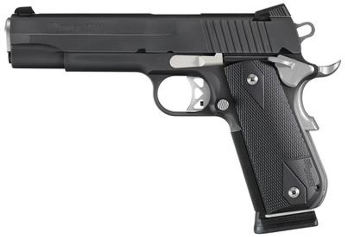 1911 Carry Nightmare .45 ACP 4.2 Inch Barrel Low Profile Night Sights Black Nitron Finish Black G10 Grips 8 Round - 798681436170