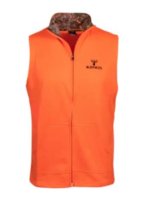 King`s Camo Men's Full Zip Orange Vest -