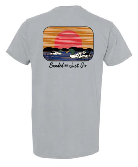 Banded Sunrise Stamp Ss Tee -