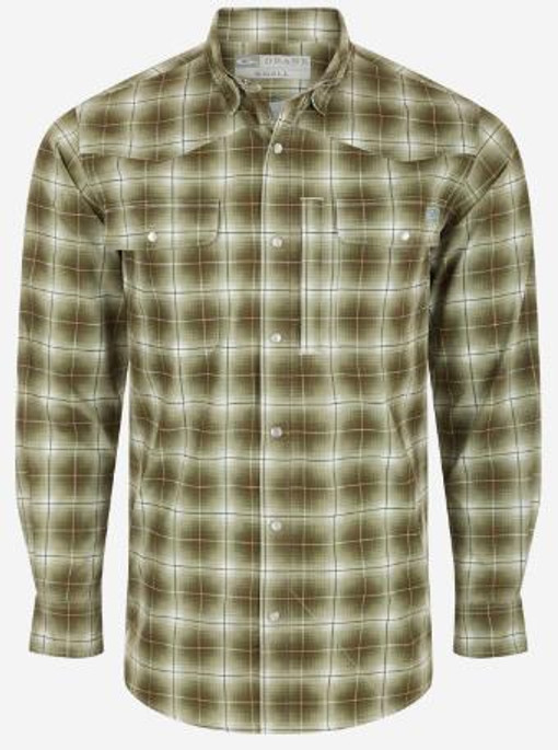 Drake Men's Cinco Ranch Western Plaid Shirt LS -