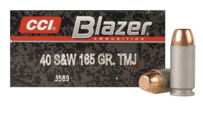 CCI Blazer Ammunition 40 S&W 165 Grain Total Metal Jacket - 076683035899