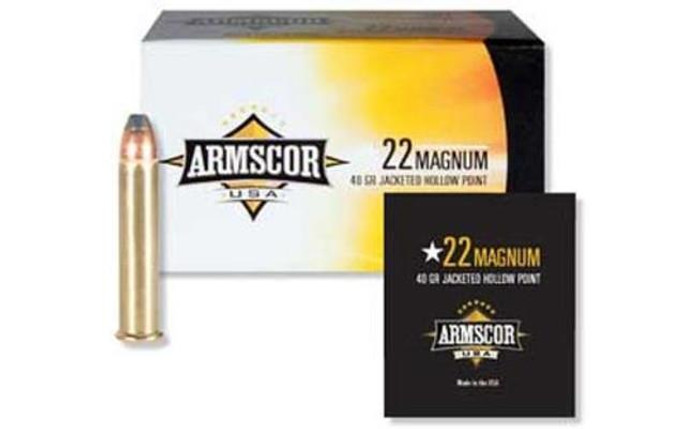 Armscor 22 Magnum 40gr JHP 50 Round Box - 480601550010