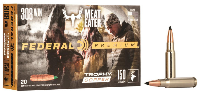 Federal Trophy Copper 308 Win 150 Grain | 20 Rounds - 029465063481