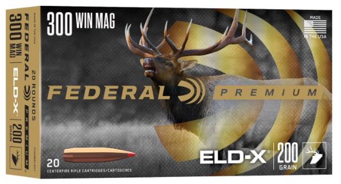 Federal Premium Ammunition 300 Winchester Magnum 200 Grain Hornady ELD-X Polymer Tip 20 Rounds - 604544689877