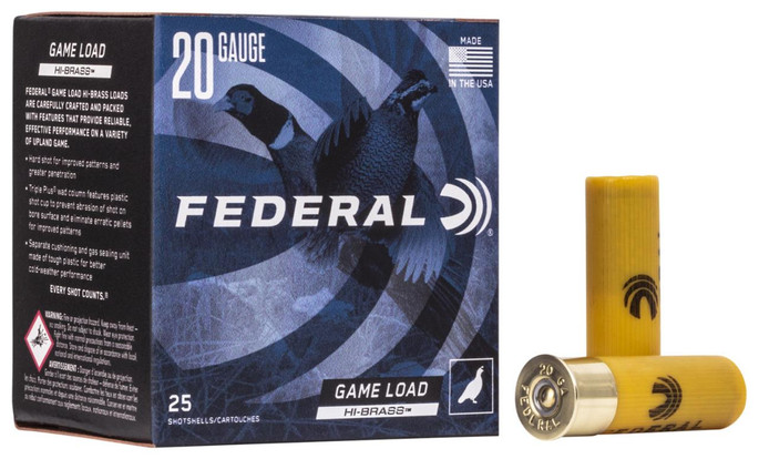Federal Game-Shok High Brass 20 Gauge 2.75" 1 oz 5 Shot - CASE - 029465106508