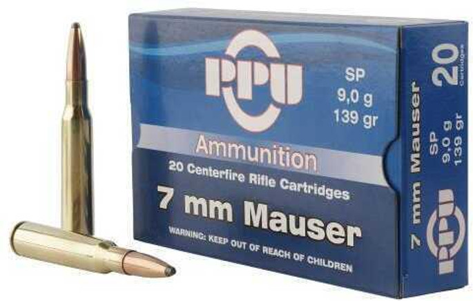 PPU Prvi Partizan 139 grain 7x57mm Mauser 20 Rounds JSP - 860500381277