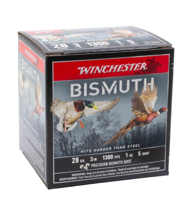 Winchester Bismuth 28 Gauge 3" 1oz. #5 | 250 Round CASE - 020892027381