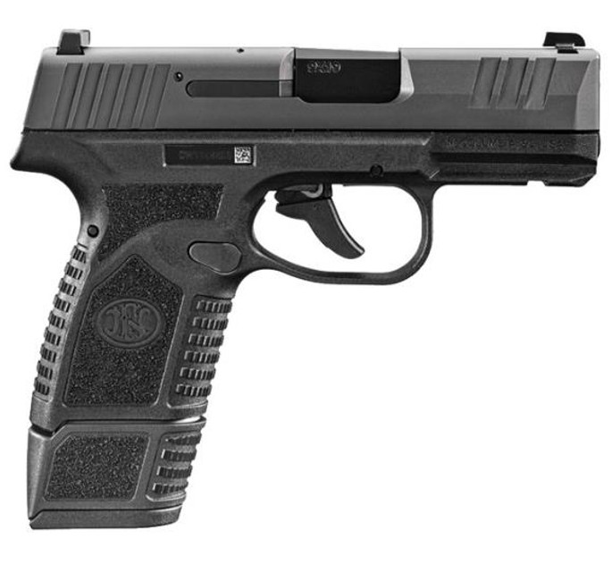 FN Reflex Micro-Compact 9mm Luger 11+1/15+1 3.30" Black Target Crown Steel Barrel, Black PVD Serrated Slide 66101408 - 845737016227