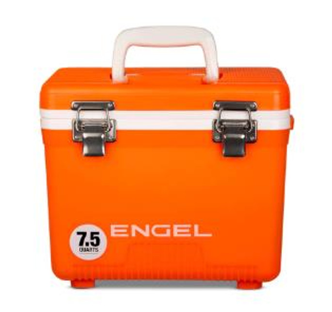 Engel Cooler Dry Box - 7.5 Quart | Hi Viz Orange - 816219026348
