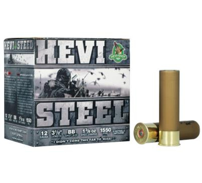 Hevi-Shot Hevi-Steel 12 Gauge 3.5" 1 3/8 oz BB Shot - CASE - 816383165089