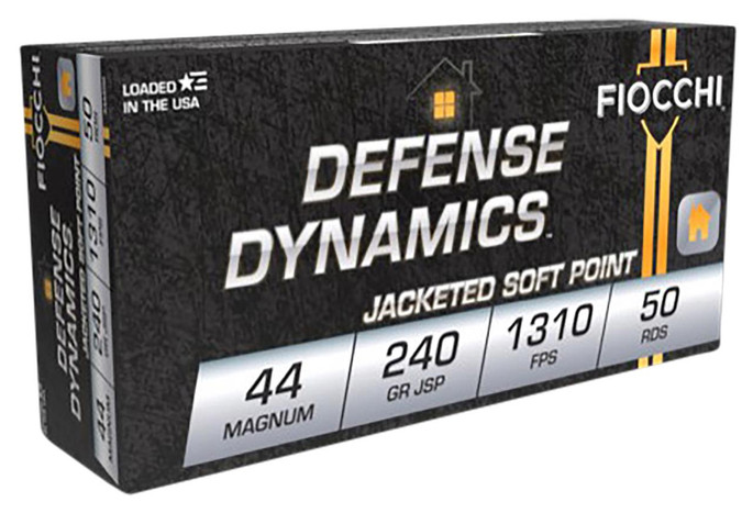 Fiocchi Defense Dynamics 44 Rem Mag (JSP) 50 Round Box - 762344001104