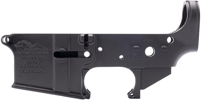Anderson Receiver Multi-Caliber Black Anodized Finish | Aluminum Material with Mil-Spec Dimensions for AR-15 - 400005174490