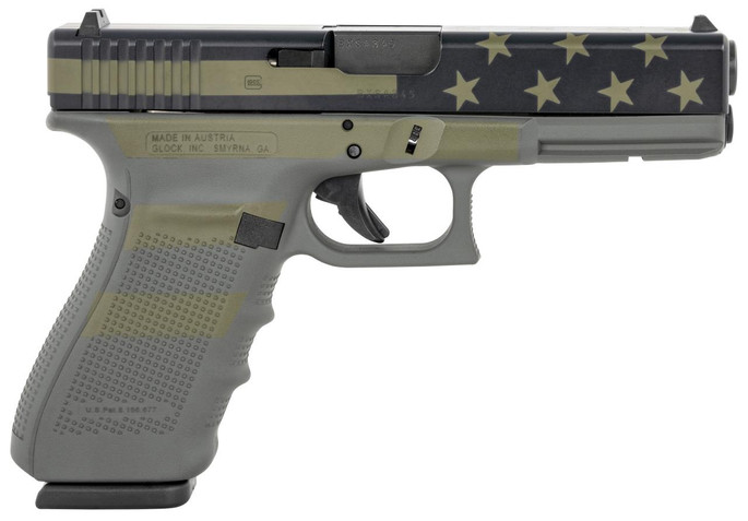 Glock G20 Gen4 10mm Auto 4.61" Barrel 15+1 | Operator Flag Cerakote Frame & Slide - 810100235451