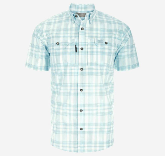 Drake Men's Frat Faded Plaid Short Sleeve Shirt - 659601312212