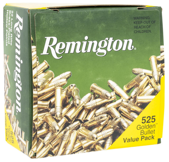 Remington Golden Bullet Value Pack 22 LR 36 Grain HP | 525 Rounds - 047700009100