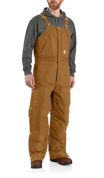 Carhartt Men's Loose Fit Firm Duck Insulated Bib Overalls