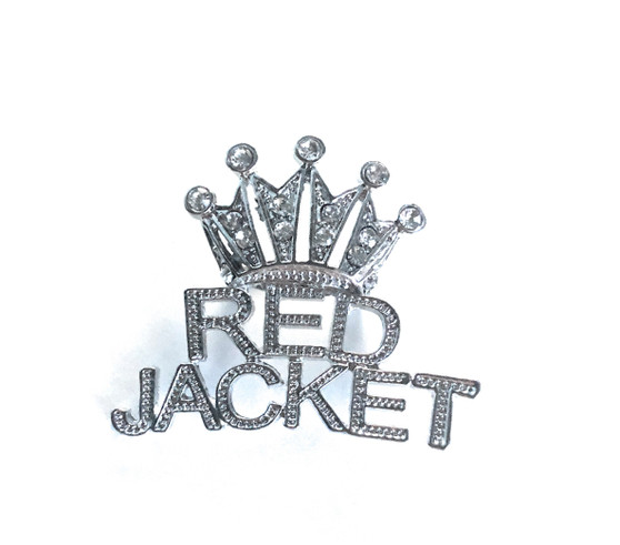 PK034 RED JACKET CROWN  BROOCH