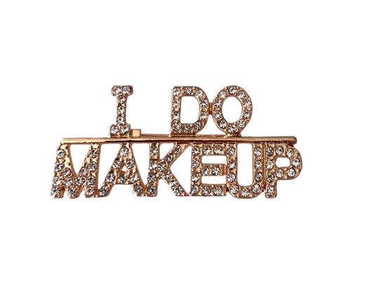 PK566  I DO MAKEUP CRYSTAL BROOCH