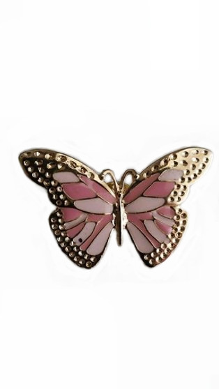 PK328 PINK BUTTERFLY PIN