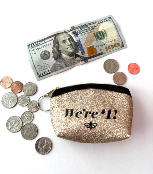 C022 COIN BAG GOLD "WE'RE #1"