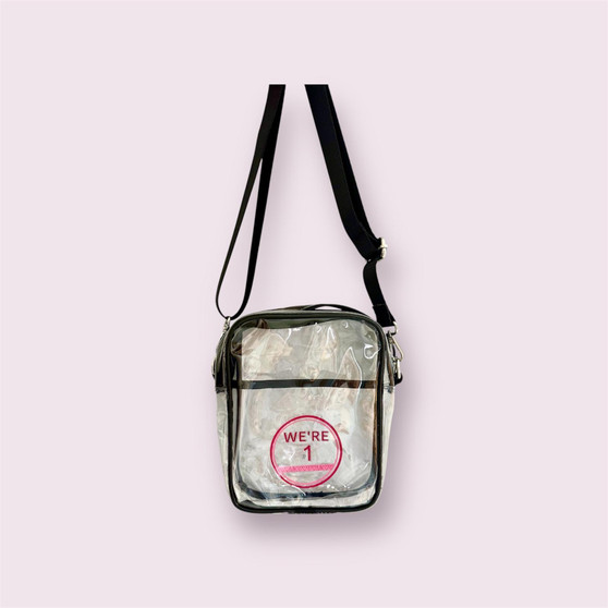 M015 CLEAR CROSSBODY BAG "WE'RE #1"