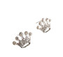 PK326 SILVER CROWN EARRINGS