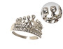 PK43017 SILVER CROWN RING