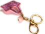 PK015 PINK CRYSTAL BAG KEYCHAIN