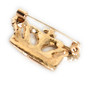 PK377 GOLD CRYSTAL CROWN PIN