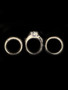 PK734-7 CRYSTAL 3 IN 1 RING SET size 7