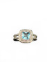 PK732-6 AQUA CRYSTAL RING size 6