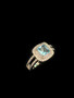 PK732-9 AQUA CRYSTAL RING size 9