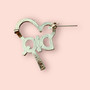 PK364 DIQ HEART GOLD BROOCH